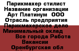 Парикмахер-стилист › Название организации ­ Арт Платинум, ООО › Отрасль предприятия ­ Парикмахерское дело › Минимальный оклад ­ 17 500 - Все города Работа » Вакансии   . Оренбургская обл.,Медногорск г.